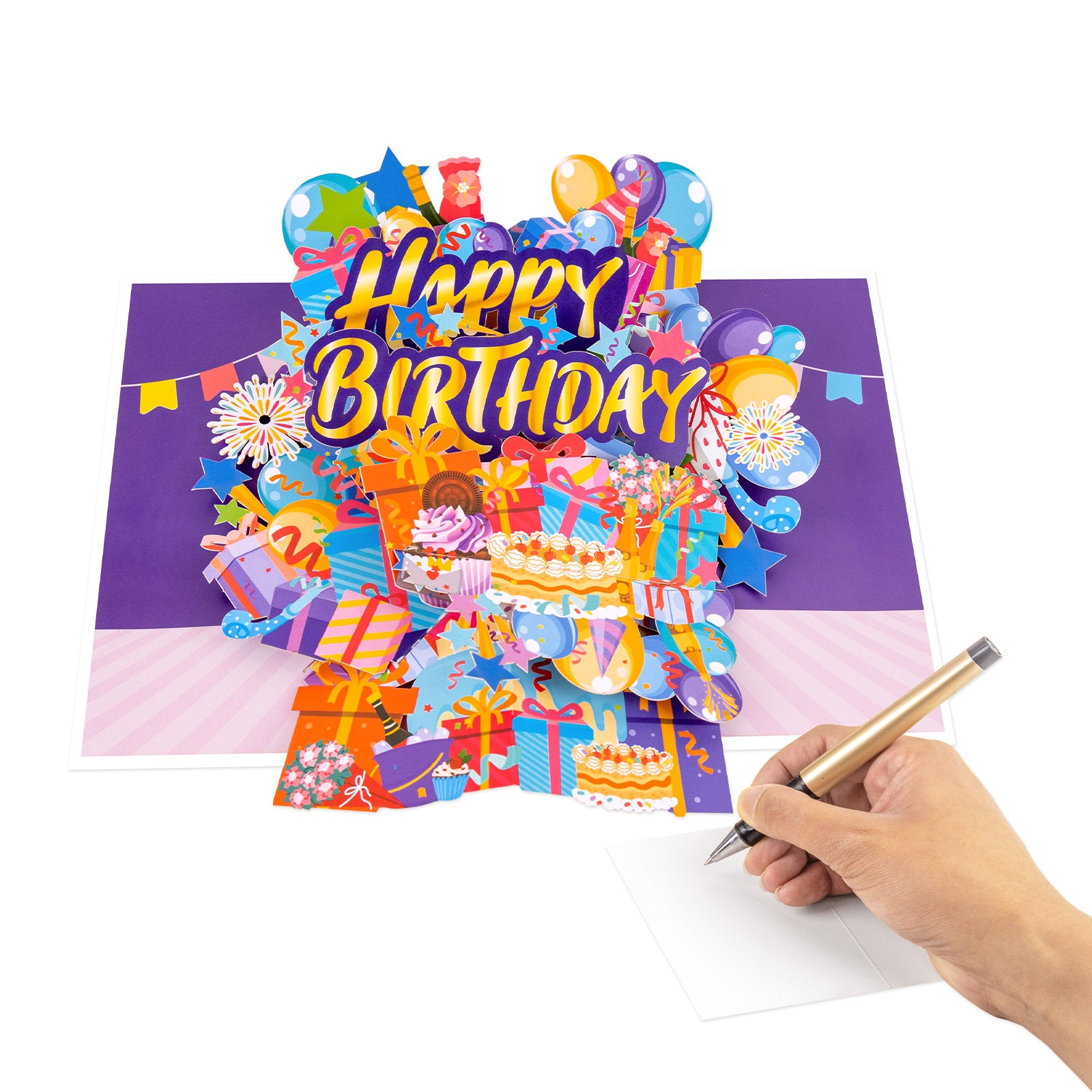 Happy Birthday Pop-Up Card | Gift Boxes and Balloons Design Magic Ants