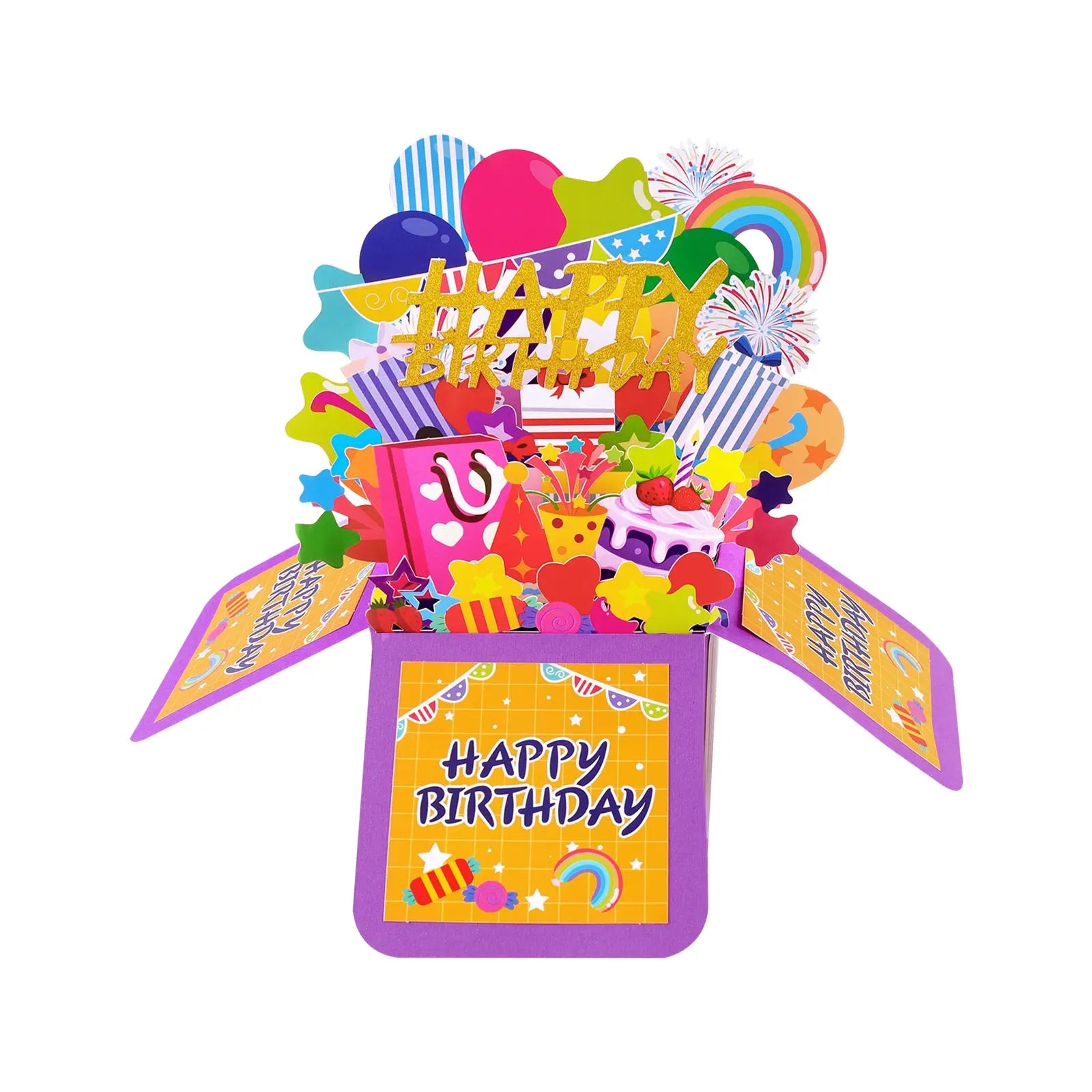 Happy Birthday Box Pop Up Card - 3D Foldable Box | Unique Birthday Gift Card Magic Ants