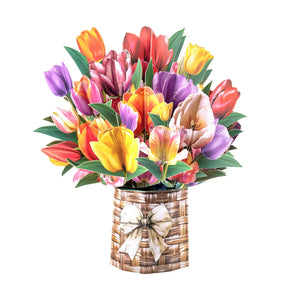 3D Tulip Bouquet Pop Up Card - Elegant Gift for Birthdays & Special Occasions Magic Ants
