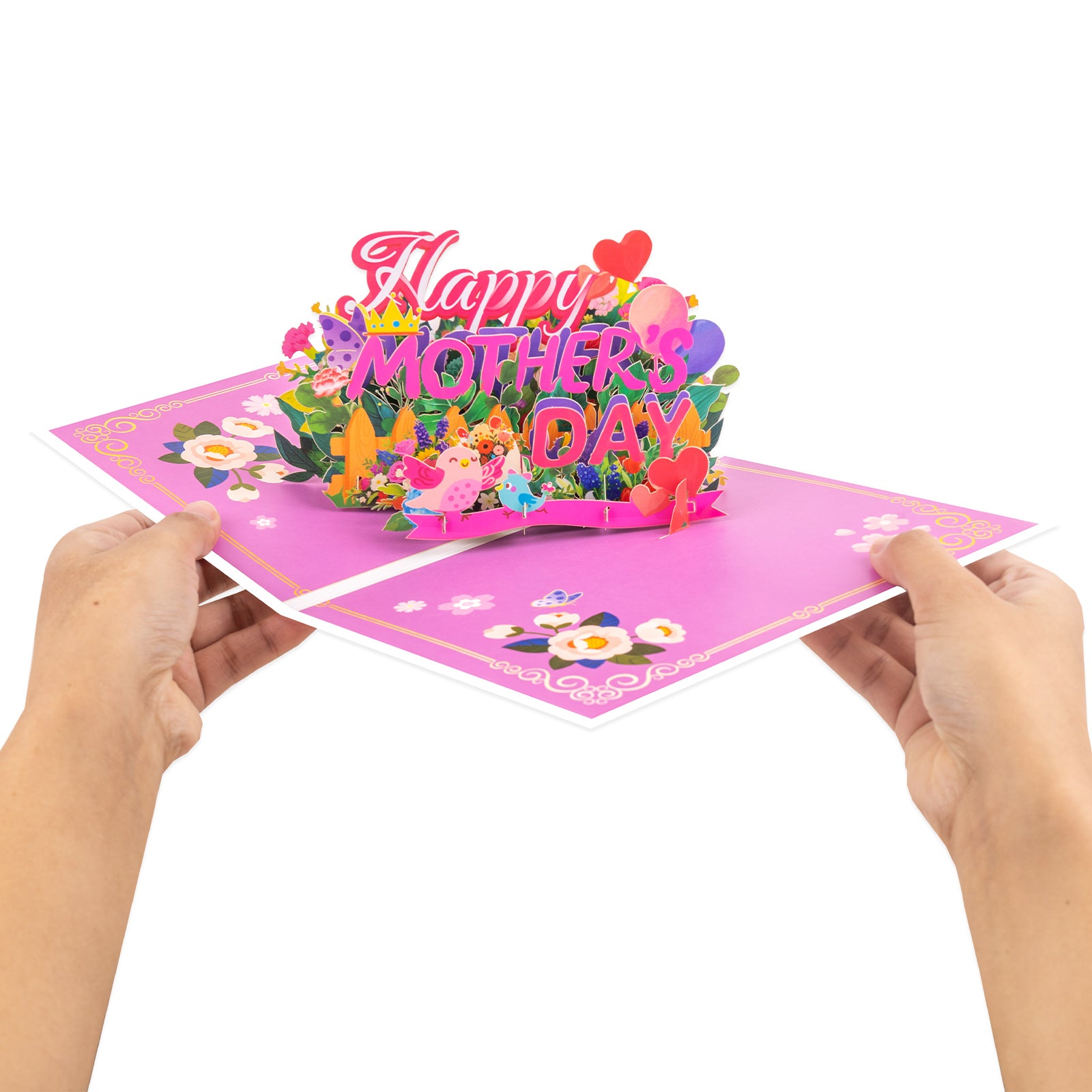 Happy Mother's Day Pop-Up Card with Floral Design Magic Ants