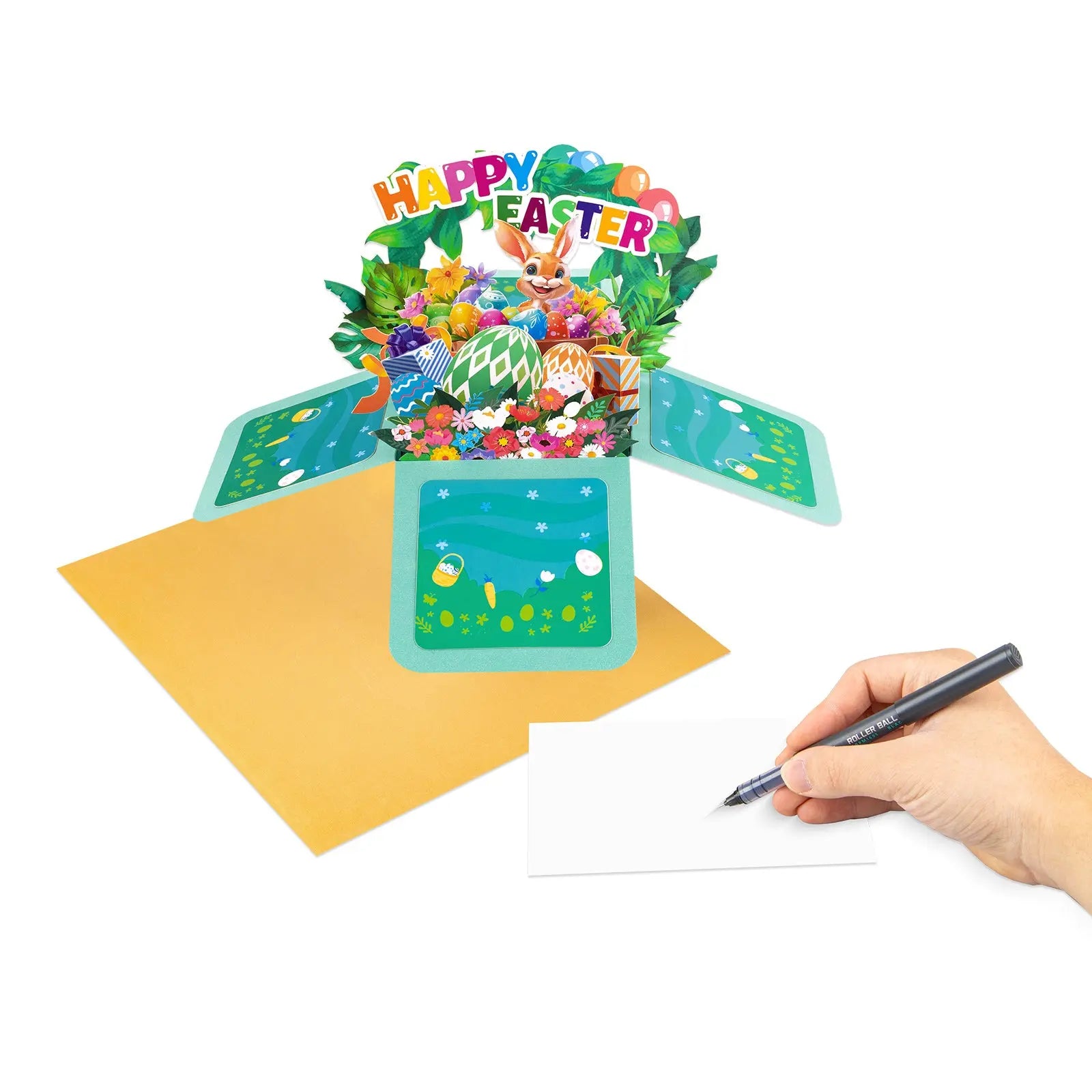 Easter Gift Box Pop Up Card - 3D Bouquet Box | Handmade 3D Card | Unique Gift for celebrating Easter Magic Ants