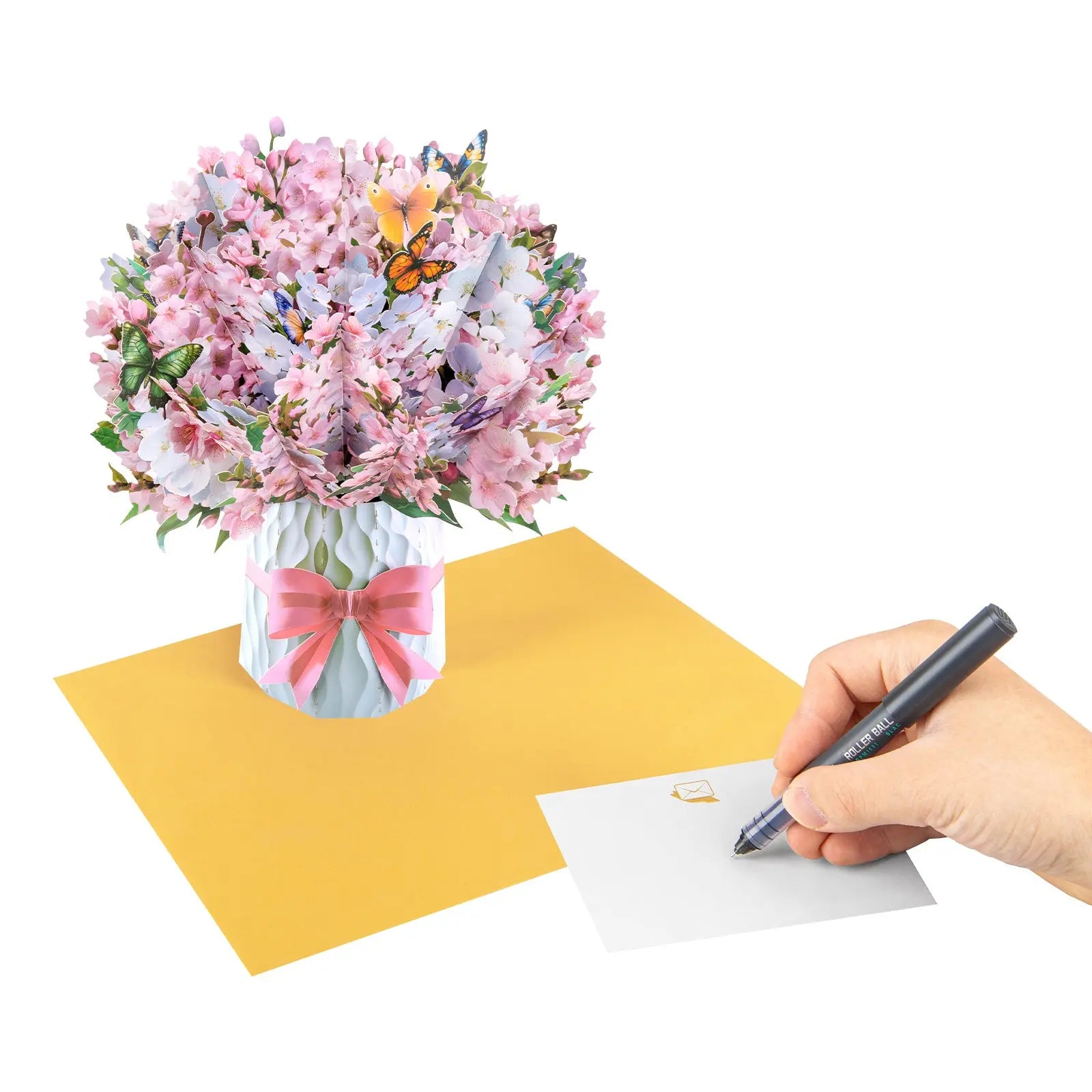 3D Cherry Blossom Bouquet Pop Up Card - Unique Pop-Up Flower Greeting Card for Mother's Day, Birthday, Anniversary & Special Occasions Magic Ants