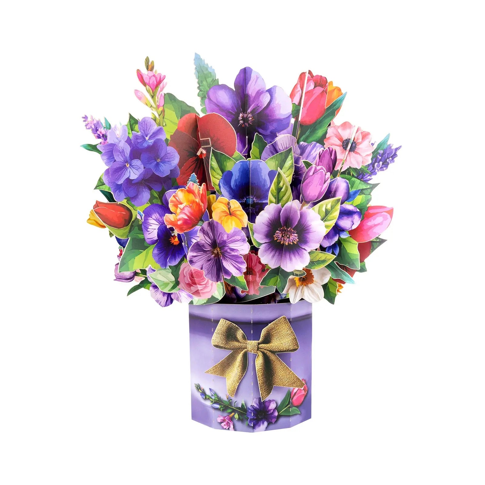 Flowers Bouquet Pop Up Card - 3D Greeting Cards | Perfect Gift for Birthday & Mother's Day Magic Ants