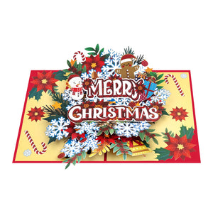 Christmas 3D Pop Up Greeting Card - Holiday Card for Family, Friends & Gifts Magic Ants