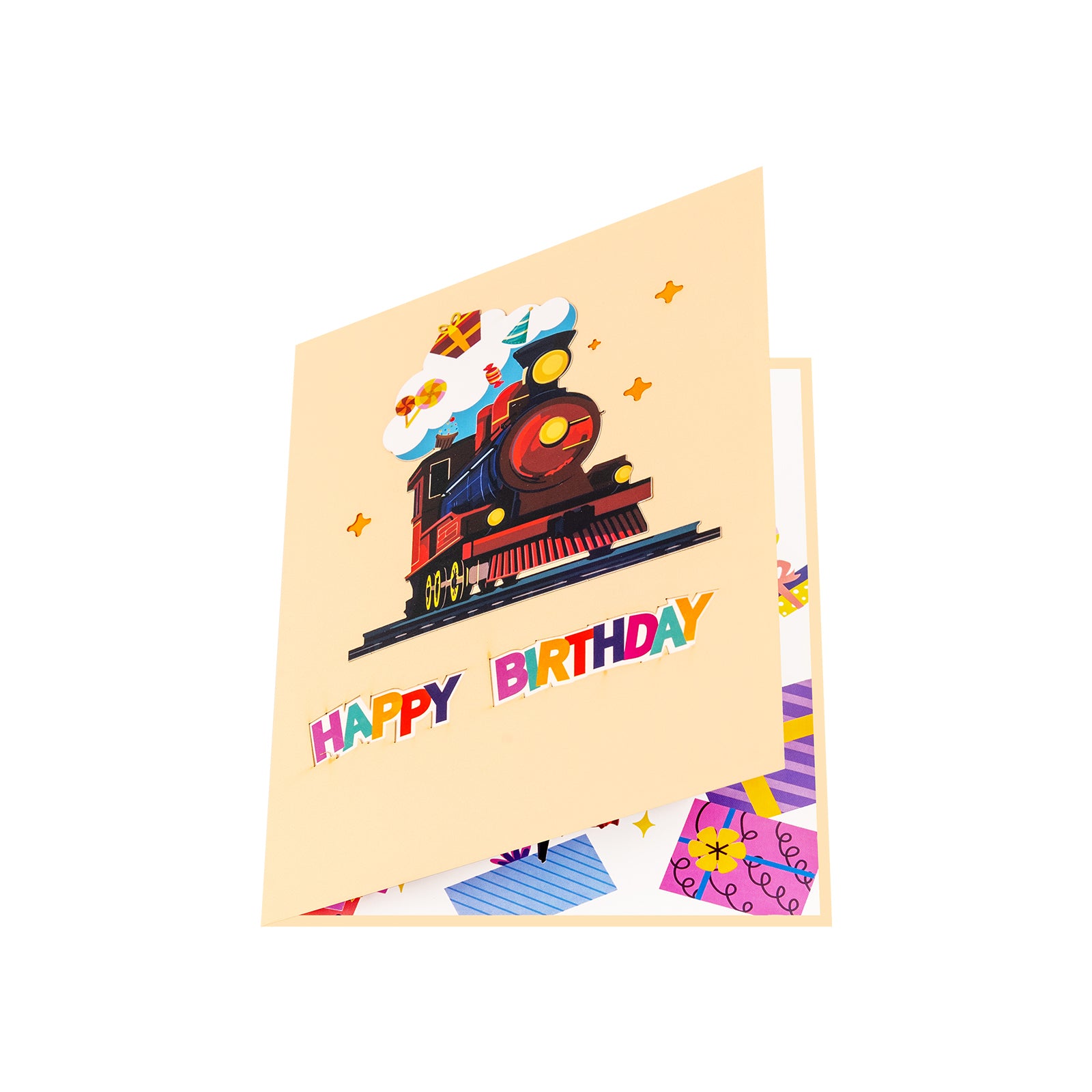 Train Birthday Pop-Up Card for Kids and Train Lovers Magic Ants
