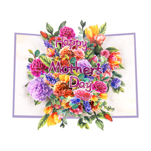 Mother's Day Pop-Up Card | Carnation Flowers Design Magic Ants