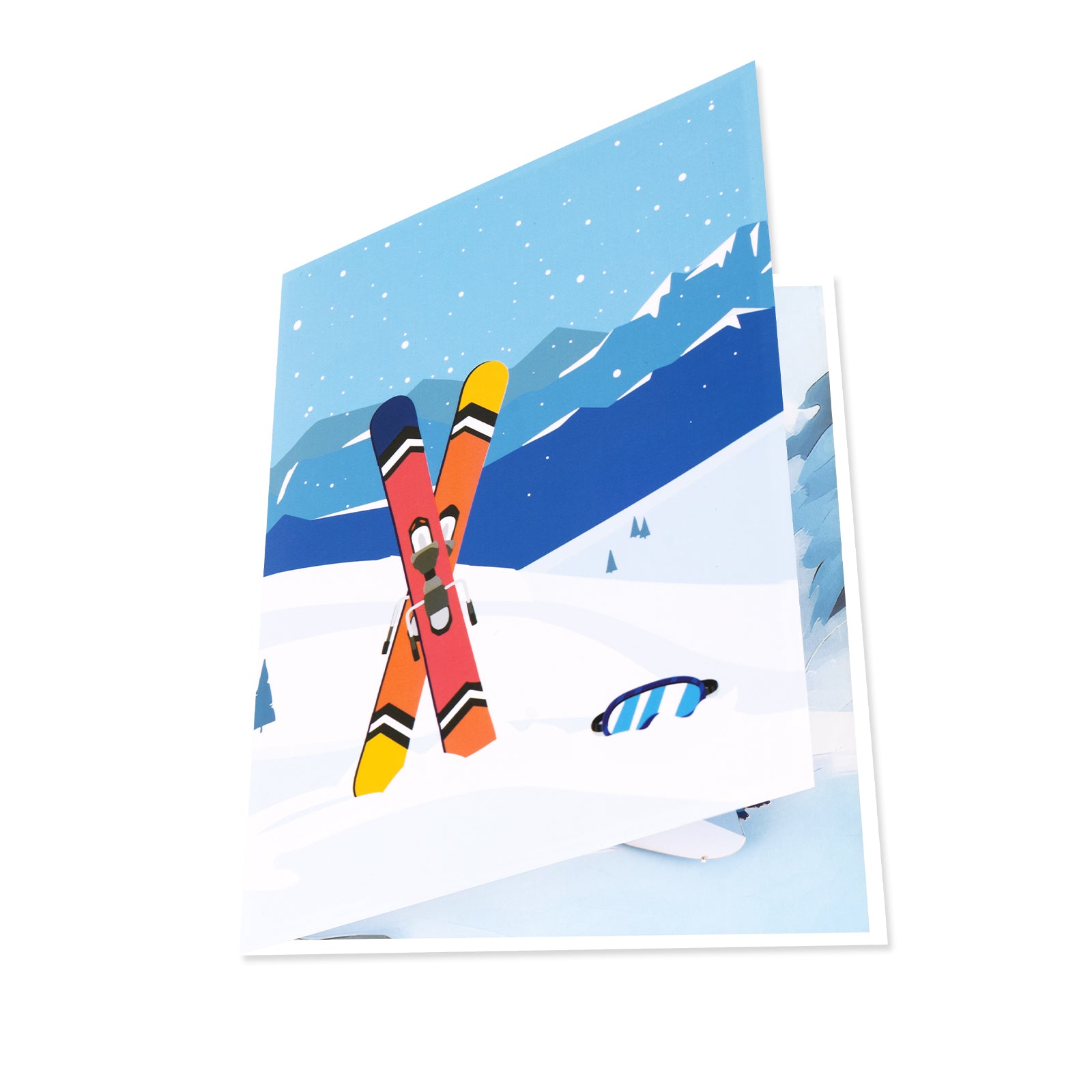 Skiing Pop-Up Card for Winter Sports Lovers Magic Ants