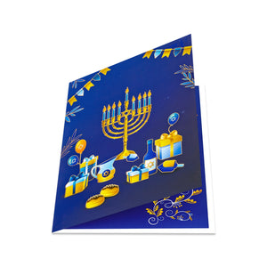Hanukkah Pop Up Card – 3D Jewish Holiday Greeting Card with Envelope Magic Ants