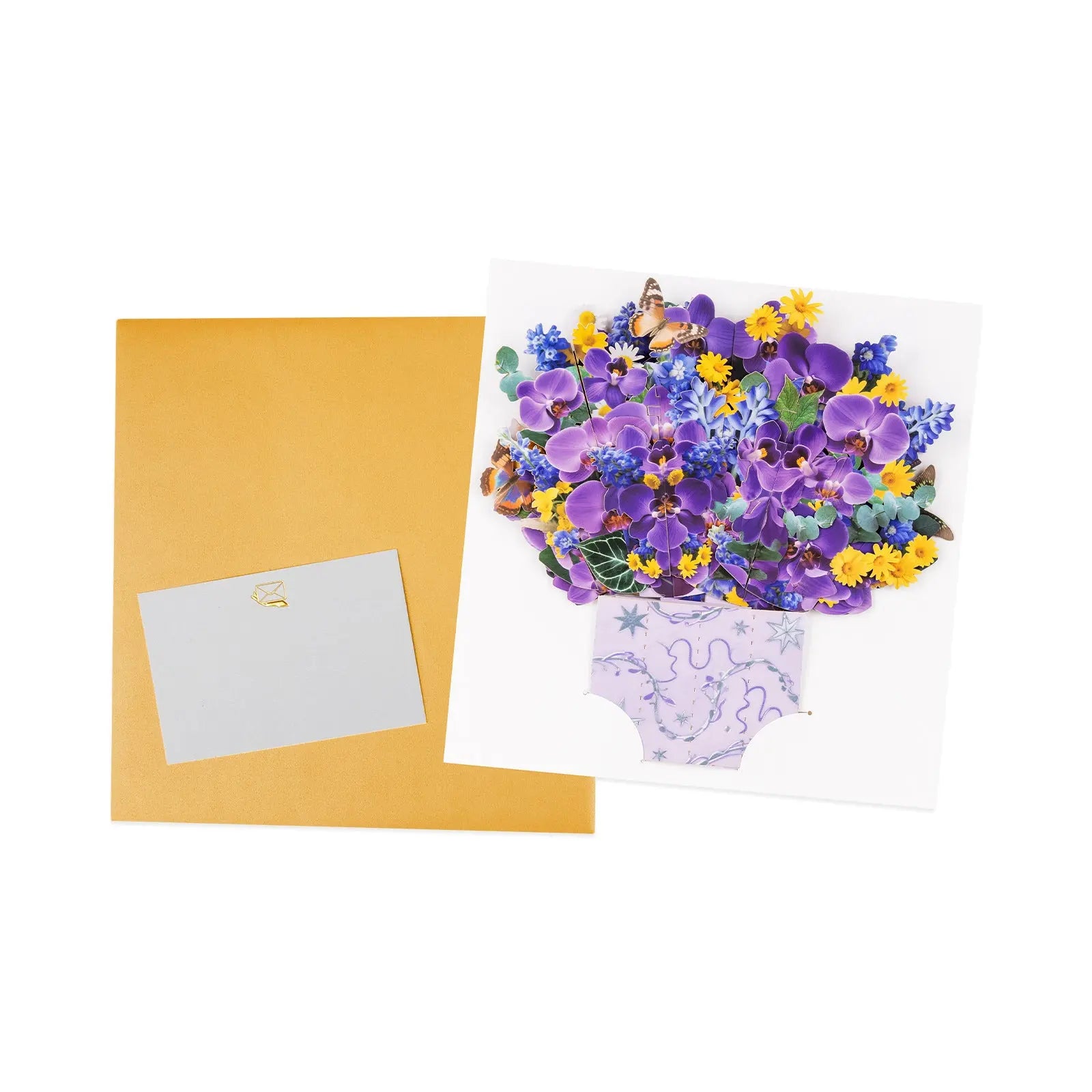 3D Bouquet Pop Up Card - Phalaenopsis orchid Flowers Design | 3D Floral Greeting Cards for Mother's Day, Birthday, Special Moments Magic Ants