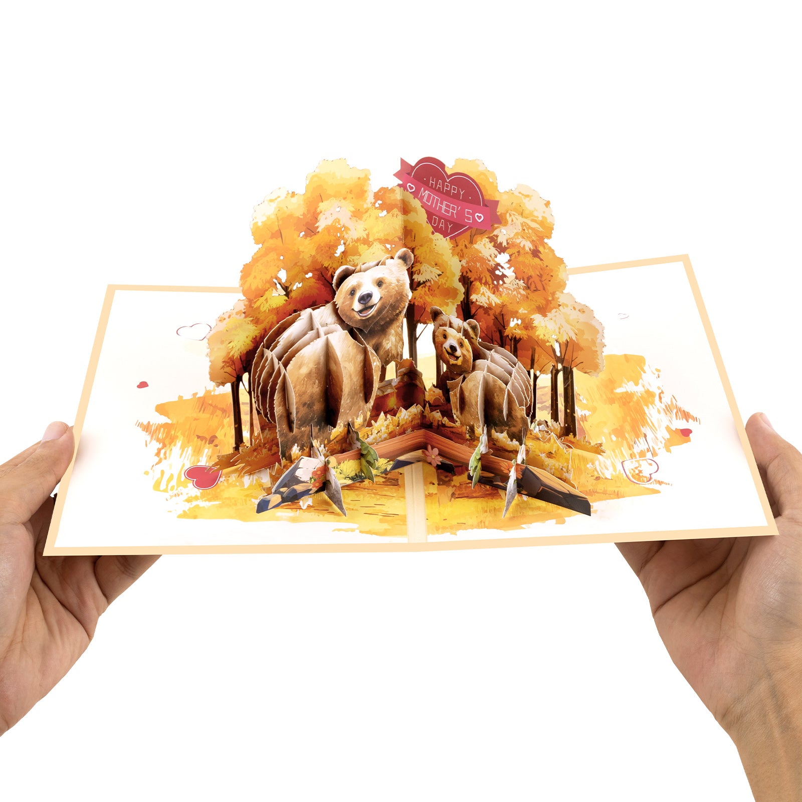 Mother's Day Pop-Up Card | Bear Mom and Cub Design Magic Ants