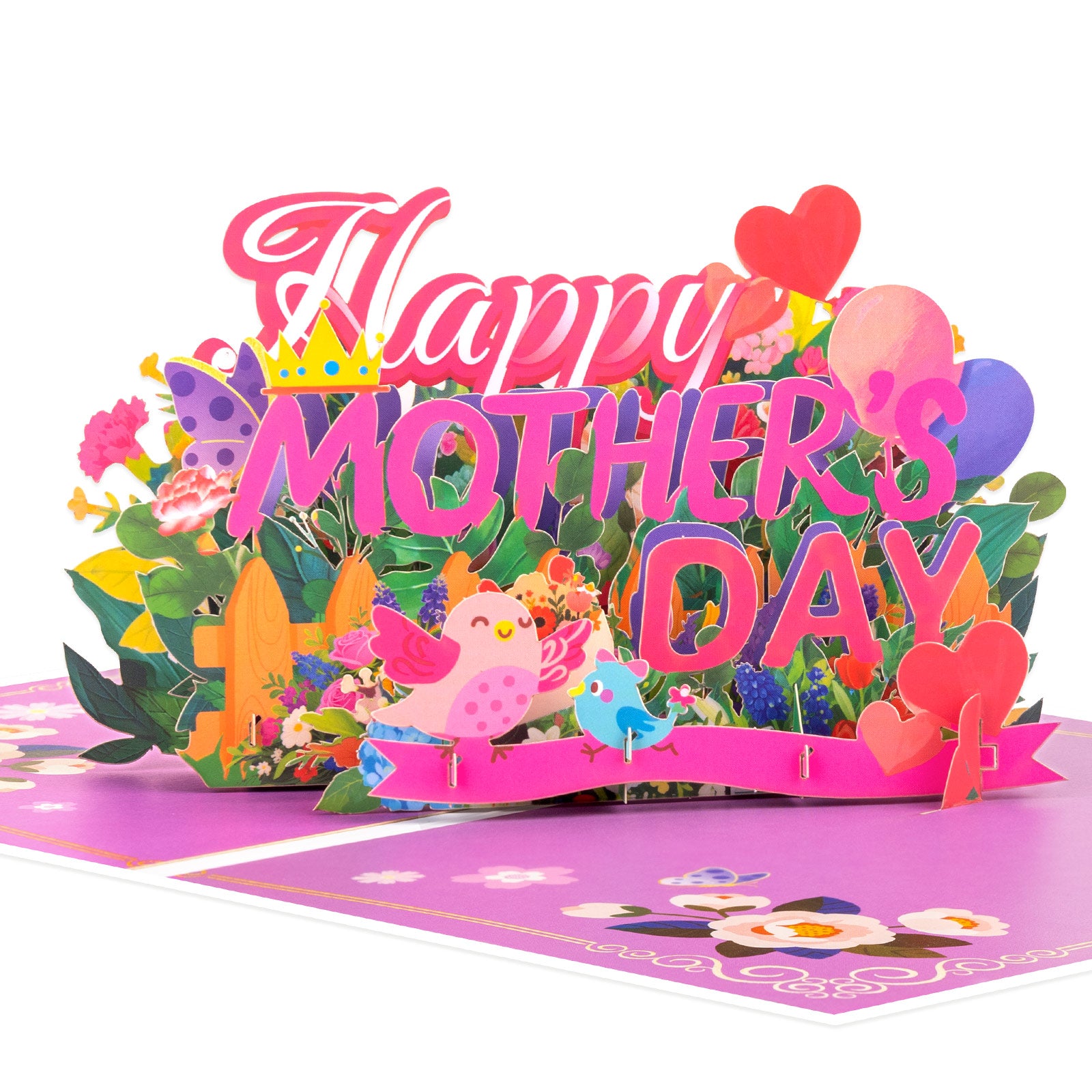 Happy Mother's Day Pop-Up Card with Floral Design Magic Ants