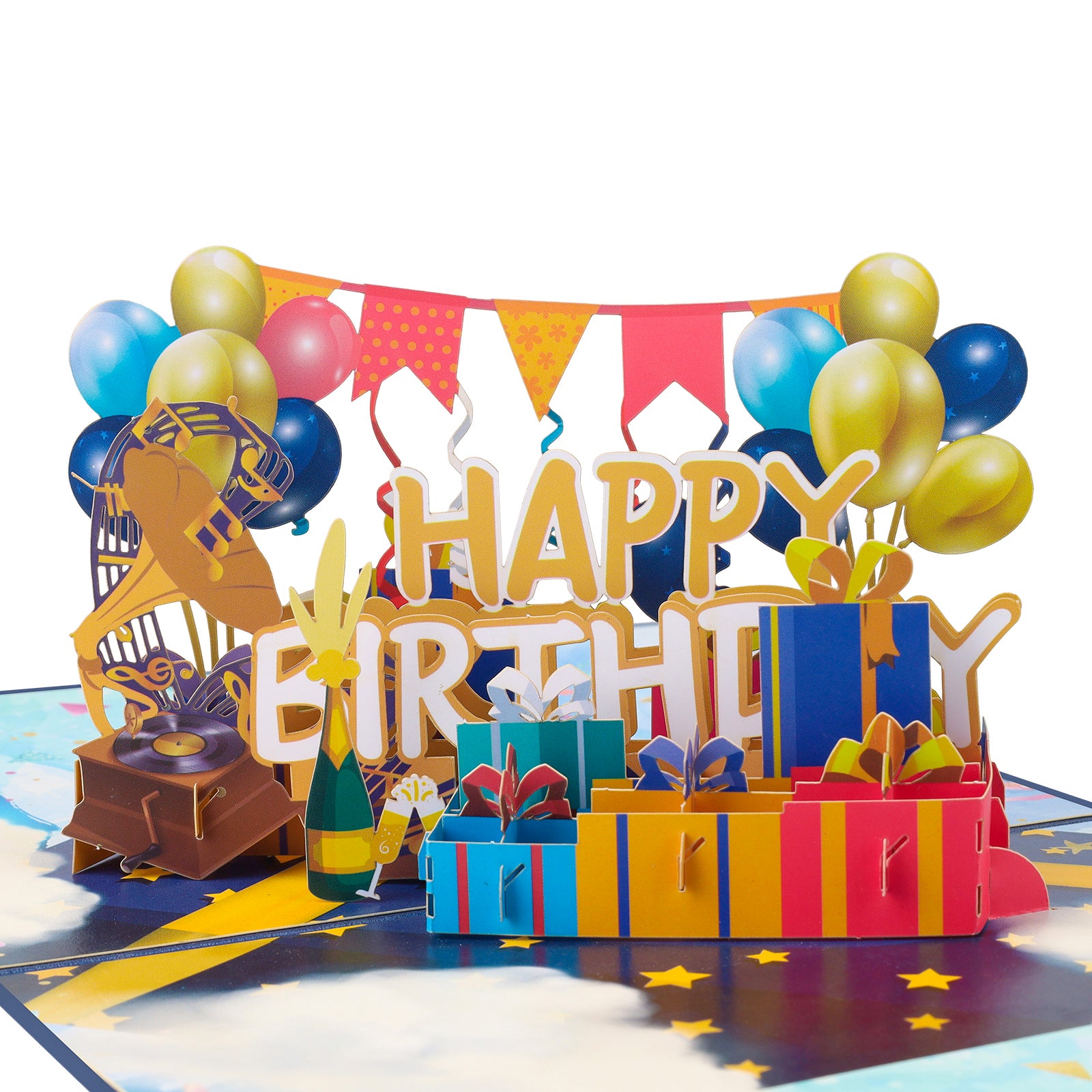 3D Pop Up Открытка С Днем Рождения