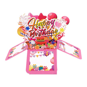 Birthday Celebration Box Pop Up Card - 3D Foldable Box | Creative Birthday Surprise Magic Ants