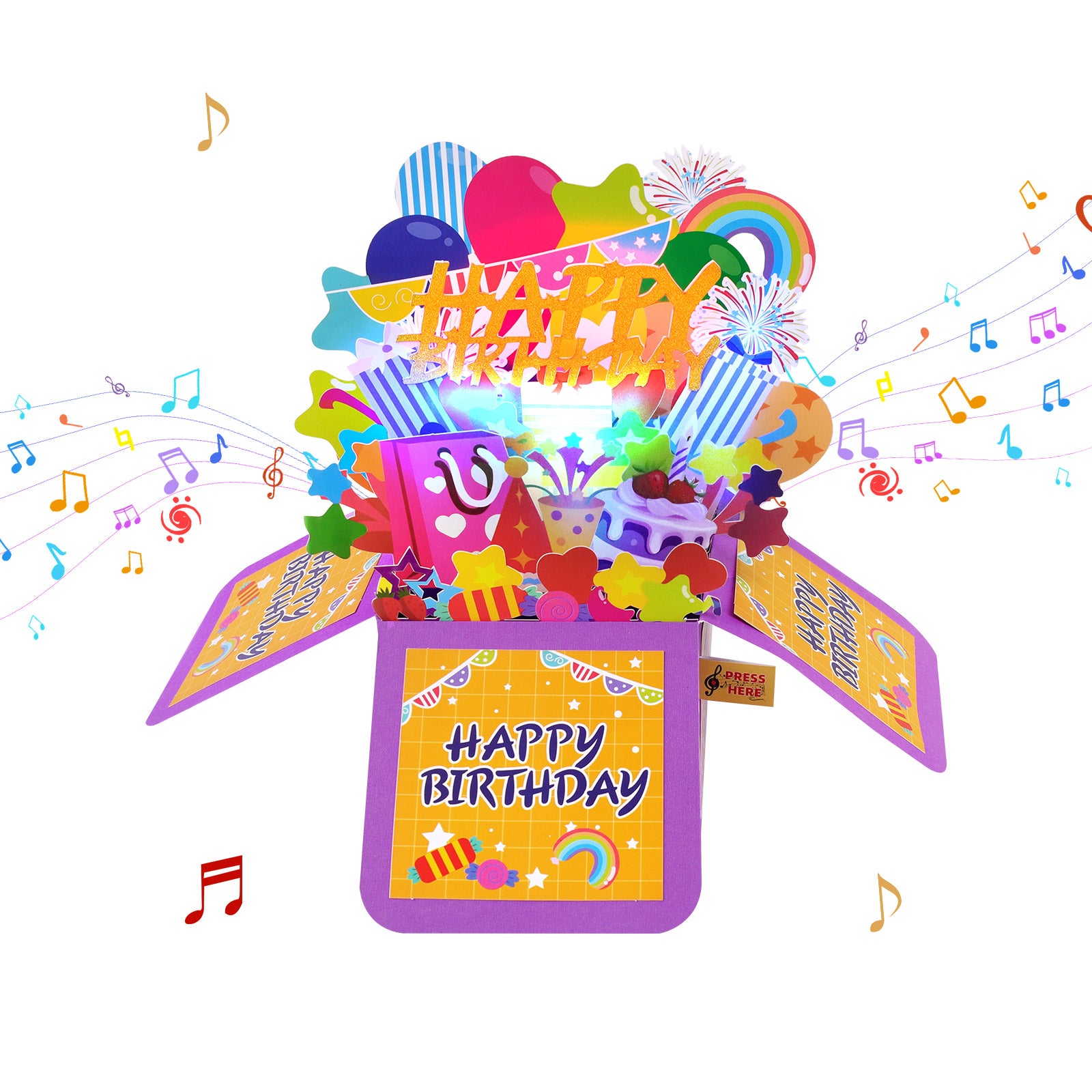 Musical Birthday Pop-Up Card with Lights and Music Magic Ants