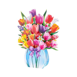 3D Tulip Pop-up Bouquet Card - The perfect celebratory gift for special occasions such as Mother's Day, anniversaries, and birthdays Magic Ants