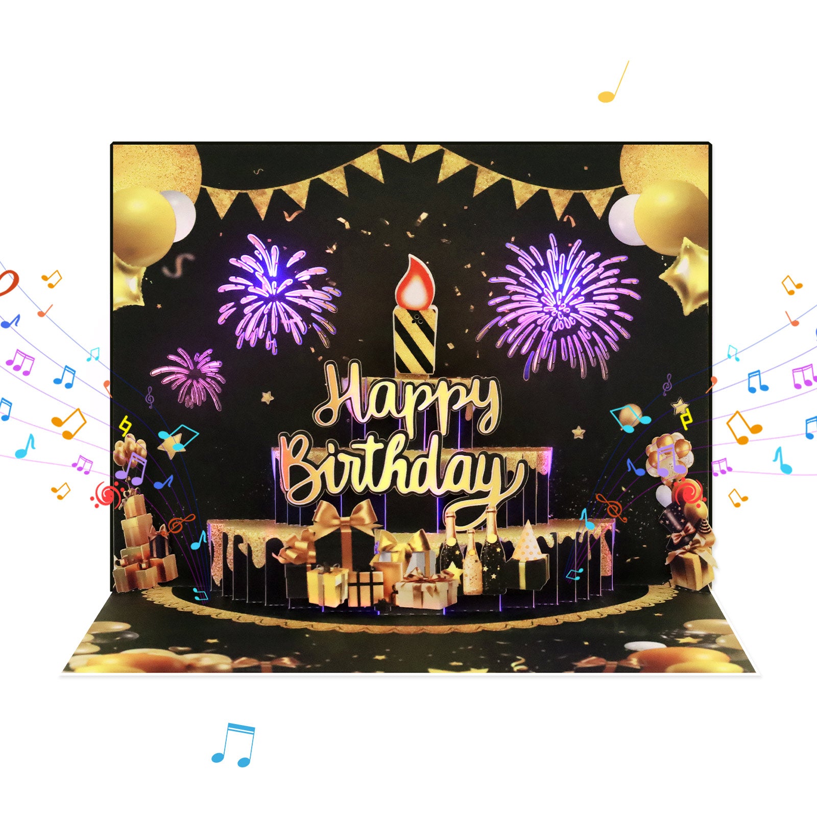 Elegant Musical Birthday Pop-Up Card Magic Ants