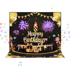 Elegant Musical Birthday Pop-Up Card Magic Ants