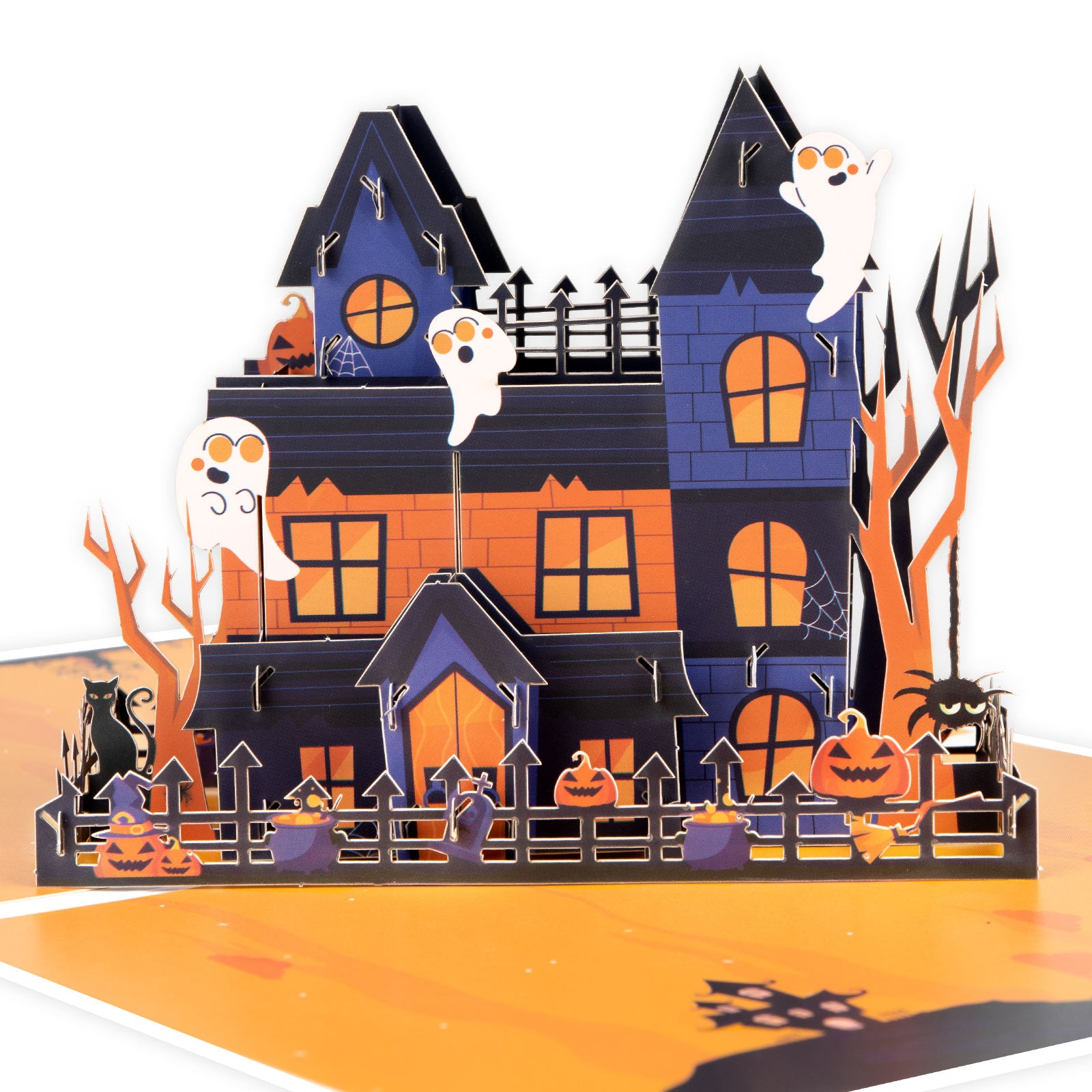 3D Halloween Card - Pop Up Greeting with Envelope & Blank Notecard