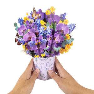 3D Bouquet Pop Up Card - Phalaenopsis orchid Flowers Design | 3D Floral Greeting Cards for Mother's Day, Birthday, Special Moments Magic Ants