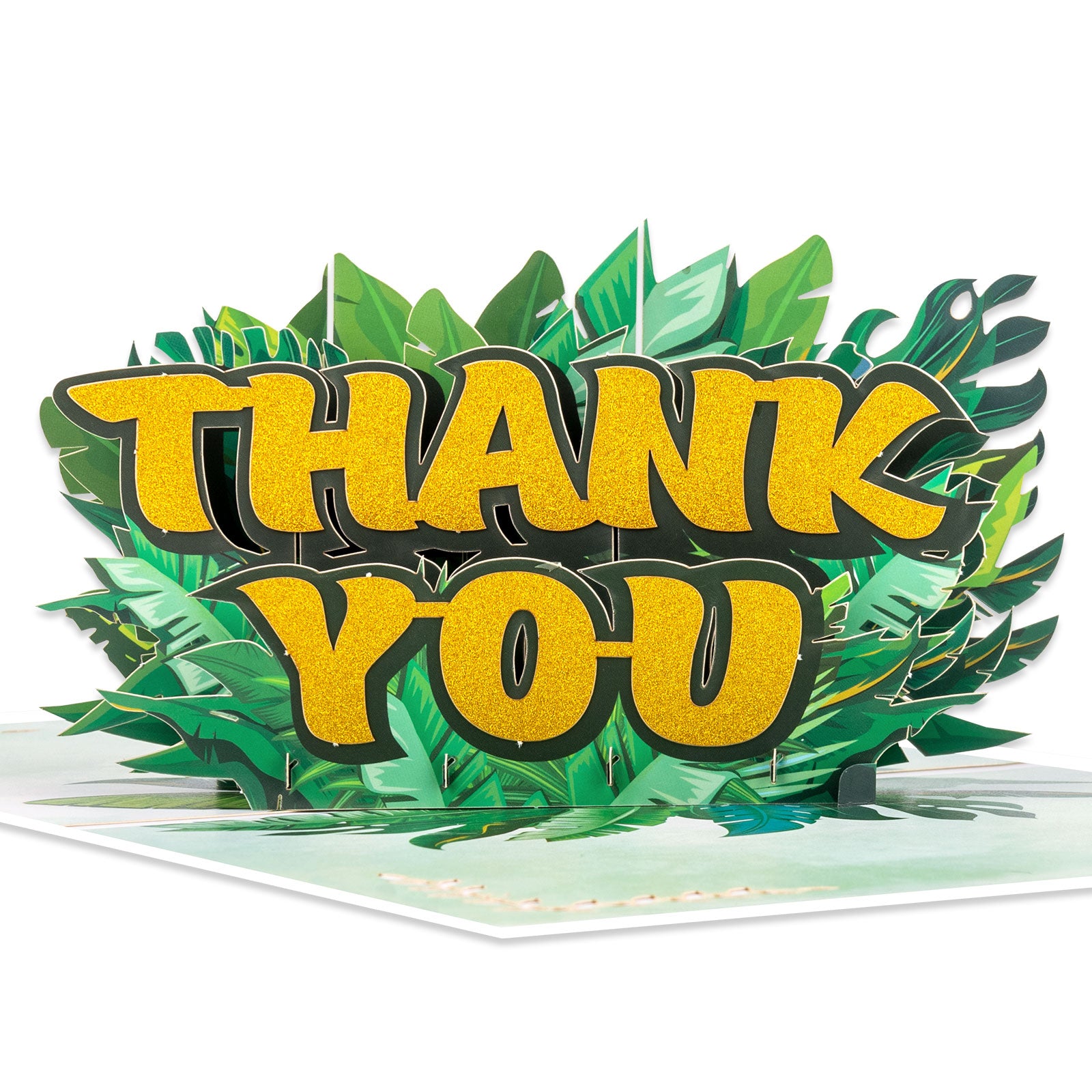 Thank You Pop-Up Card with Botanical Design Magic Ants