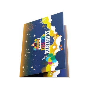 Musical Birthday Pop-Up Card with Piano Cake Magic Ants