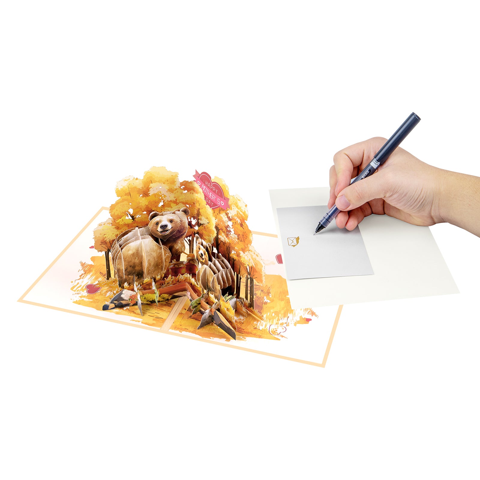 Mother's Day Pop-Up Card | Bear Mom and Cub Design Magic Ants