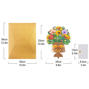 3D Sunflower Bouquet Pop Up Card - Unique Pop-Up Flower Greeting Card for Mother's Day, Birthday, Anniversary & Special Occasions Magic Ants
