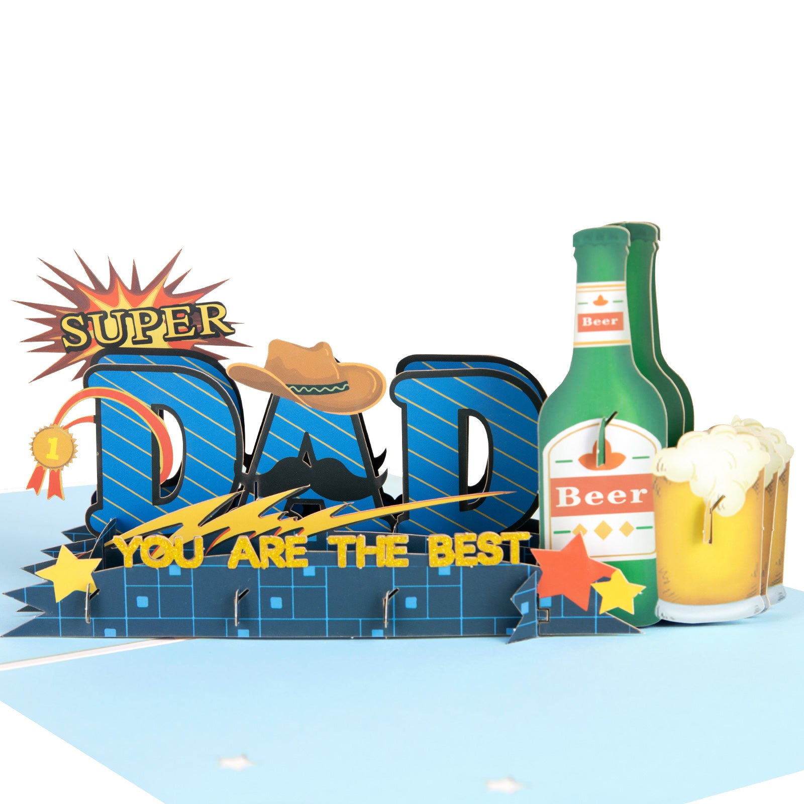 3D Pop-up Card Super Dad You Are The Best for Father's Day
