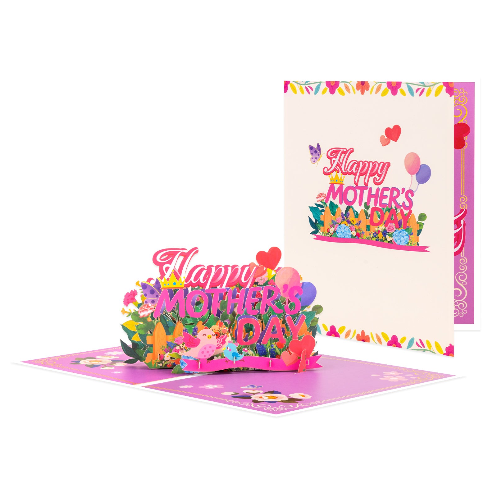 Happy Mother's Day Pop-Up Card with Floral Design Magic Ants