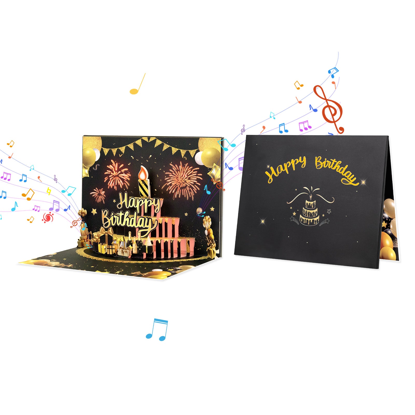 Elegant Musical Birthday Pop-Up Card Magic Ants