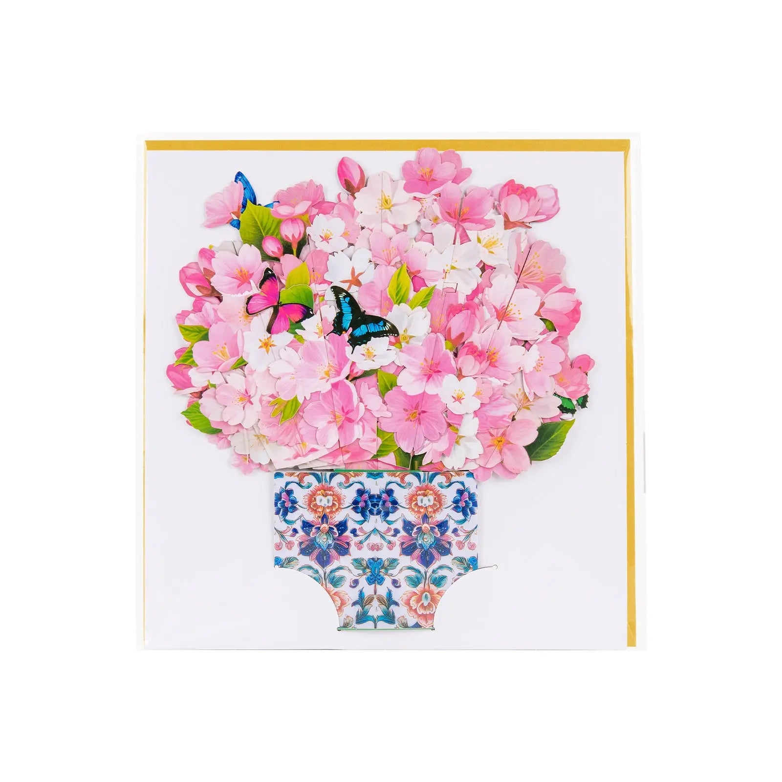 Cherry Blossom Bouquet Pop Up Card - Elegant Gift for Mother's Day, Birthdays & Special Occasions Magic Ants