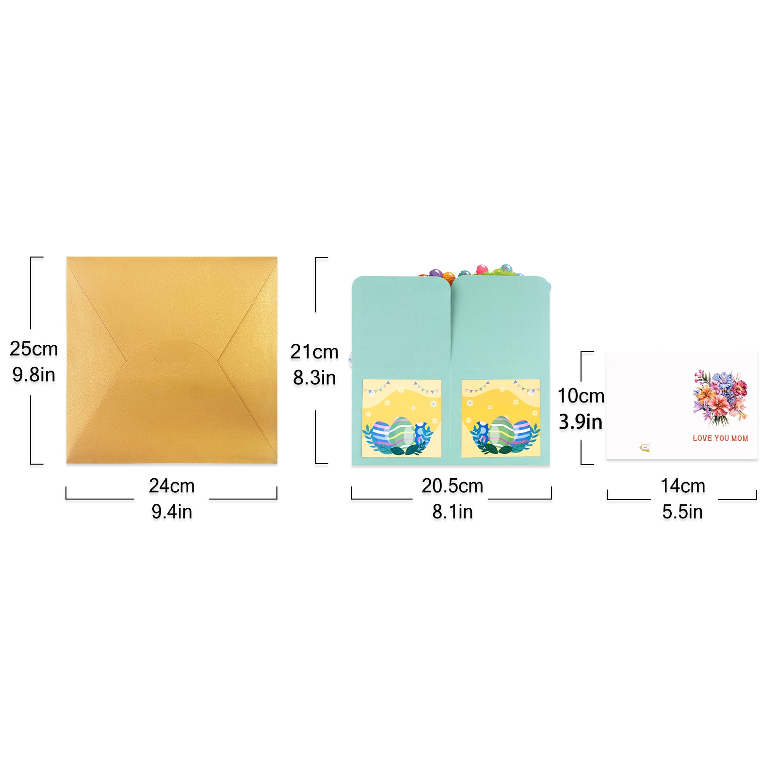 Happy Easter Pop Up Card - 3D Bouquet Box | Handmade 3D Card | Unique Gift for celebrating Easter Magic Ants