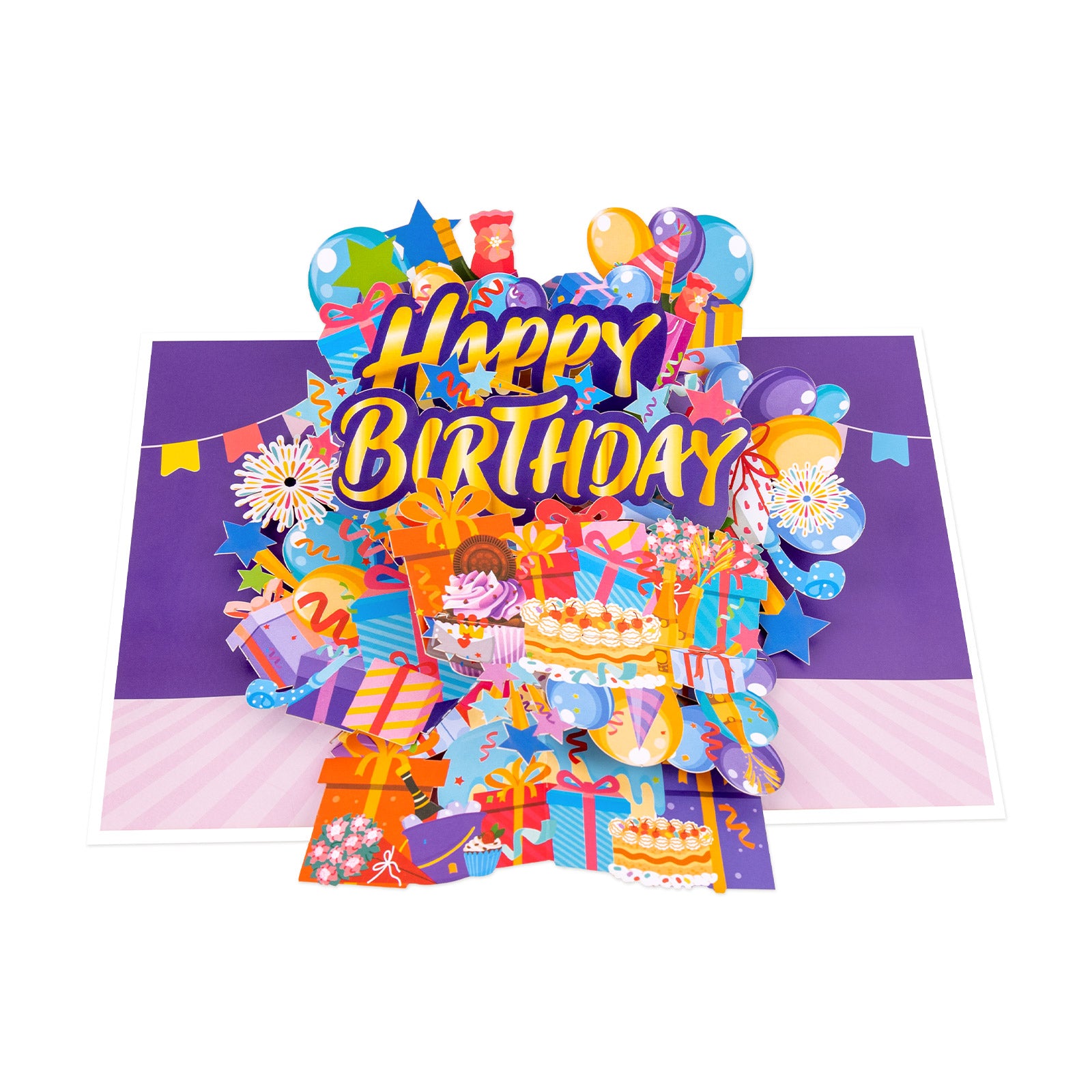 Happy Birthday Pop-Up Card | Gift Boxes and Balloons Design Magic Ants