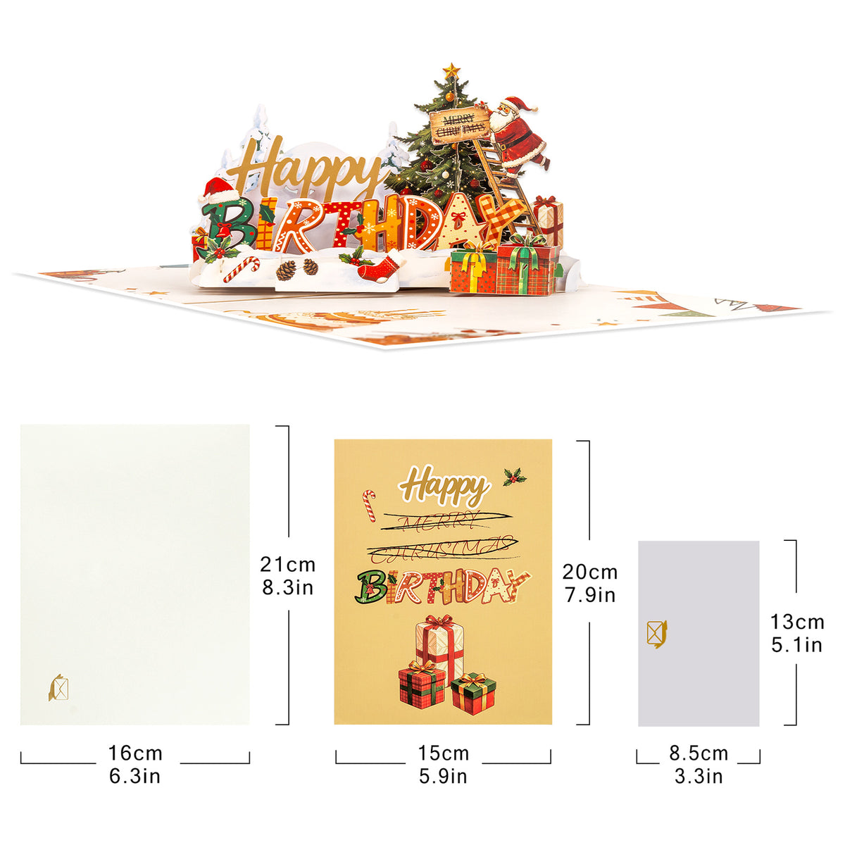 Funny Birthday Pop-Up Card - Crossed-Out Christmas & Holiday Season