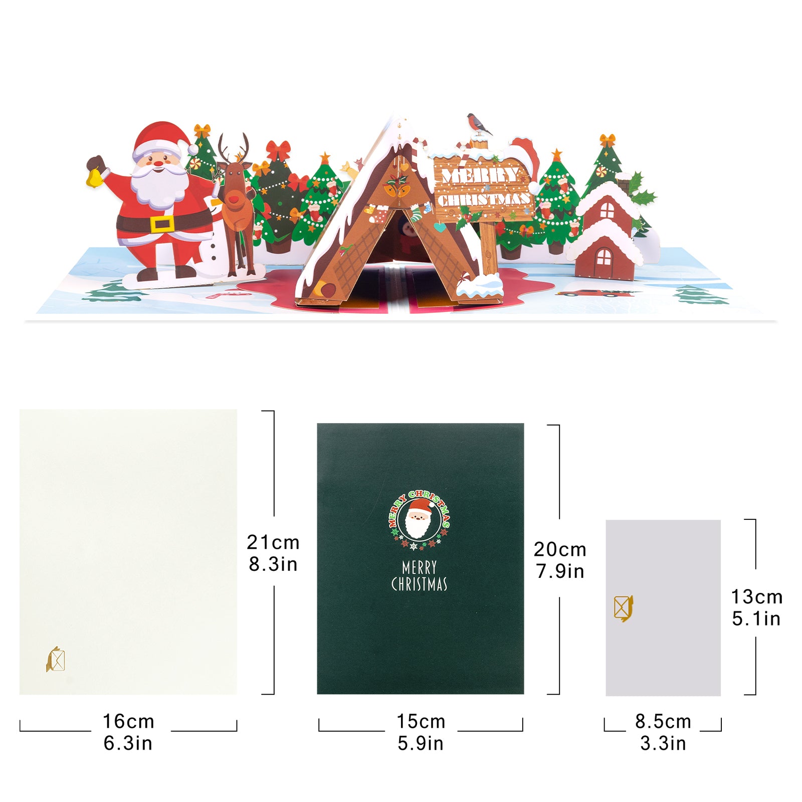 Winter Camping Tent 3D Pop-Up Christmas Card