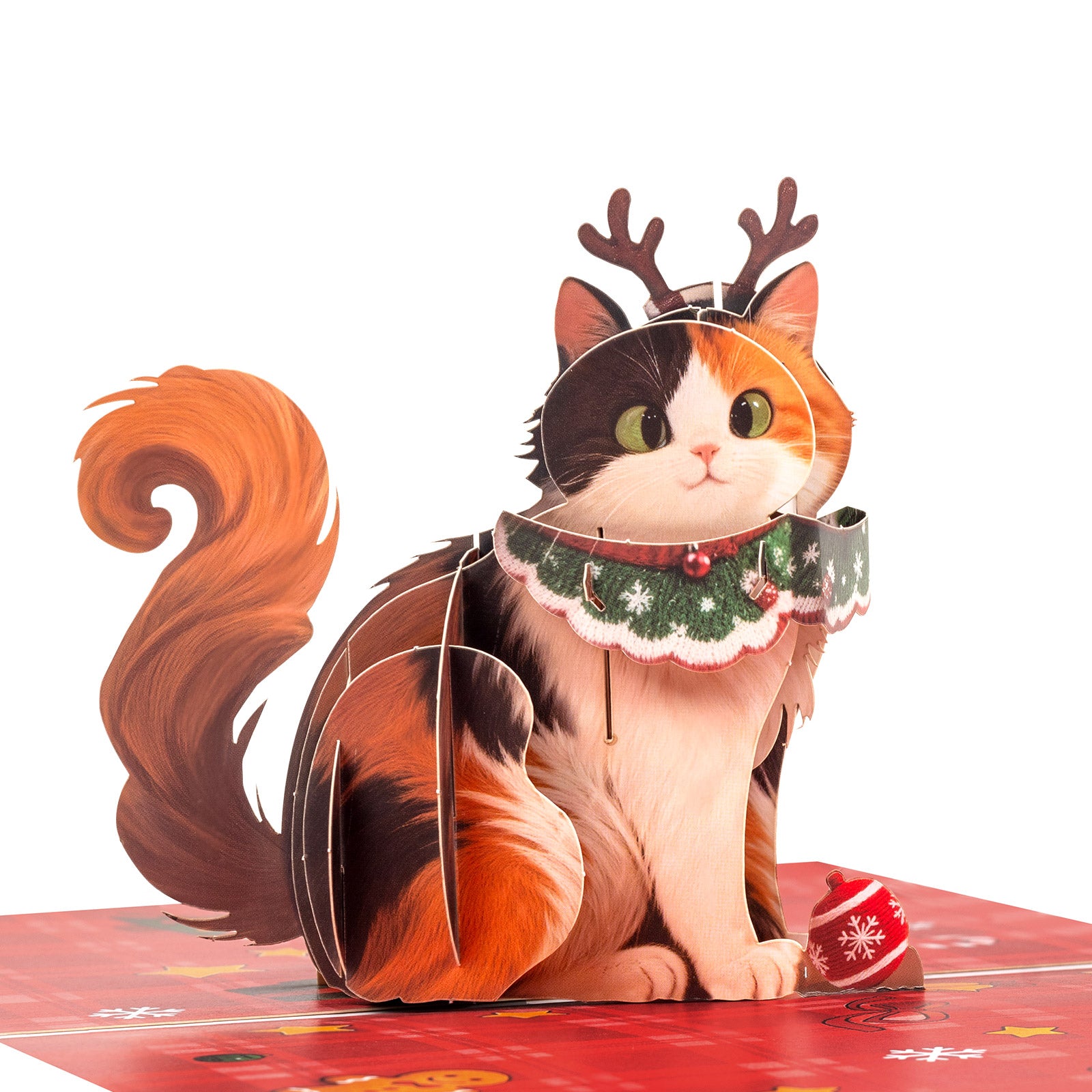 Cat in Costume 3D Pop-Up Christmas Card