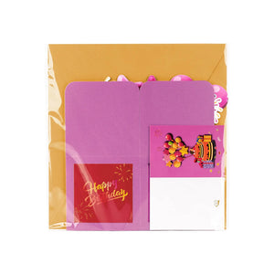 Birthday Celebration Box Pop Up Card - 3D Foldable Box | Creative Birthday Surprise Magic Ants