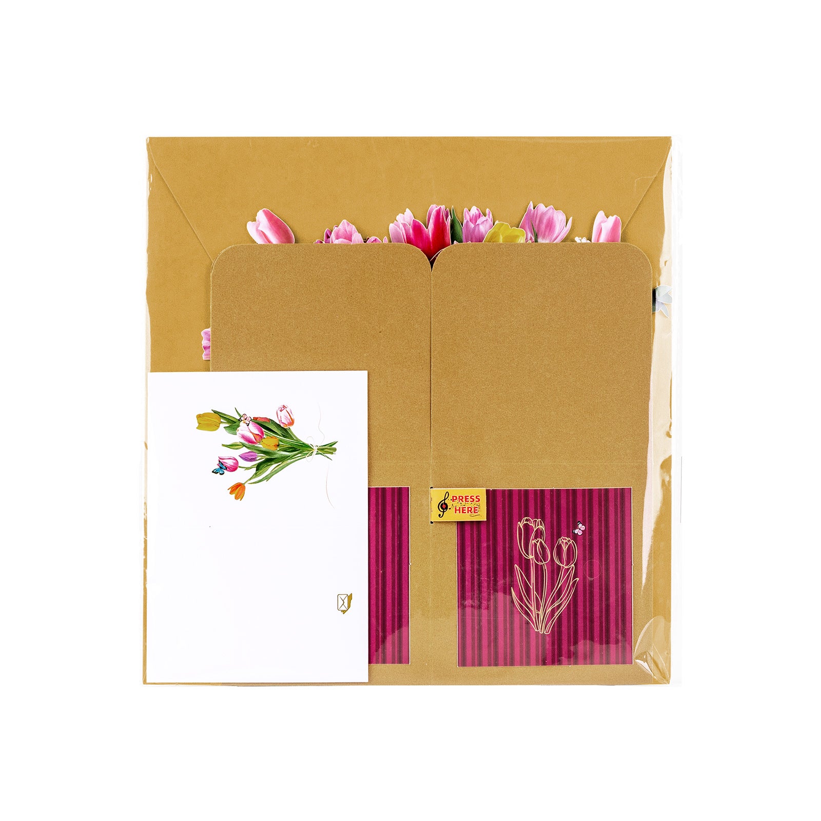 Musical Birthday Pop-Up Card with Tulip Flowers Magic Ants