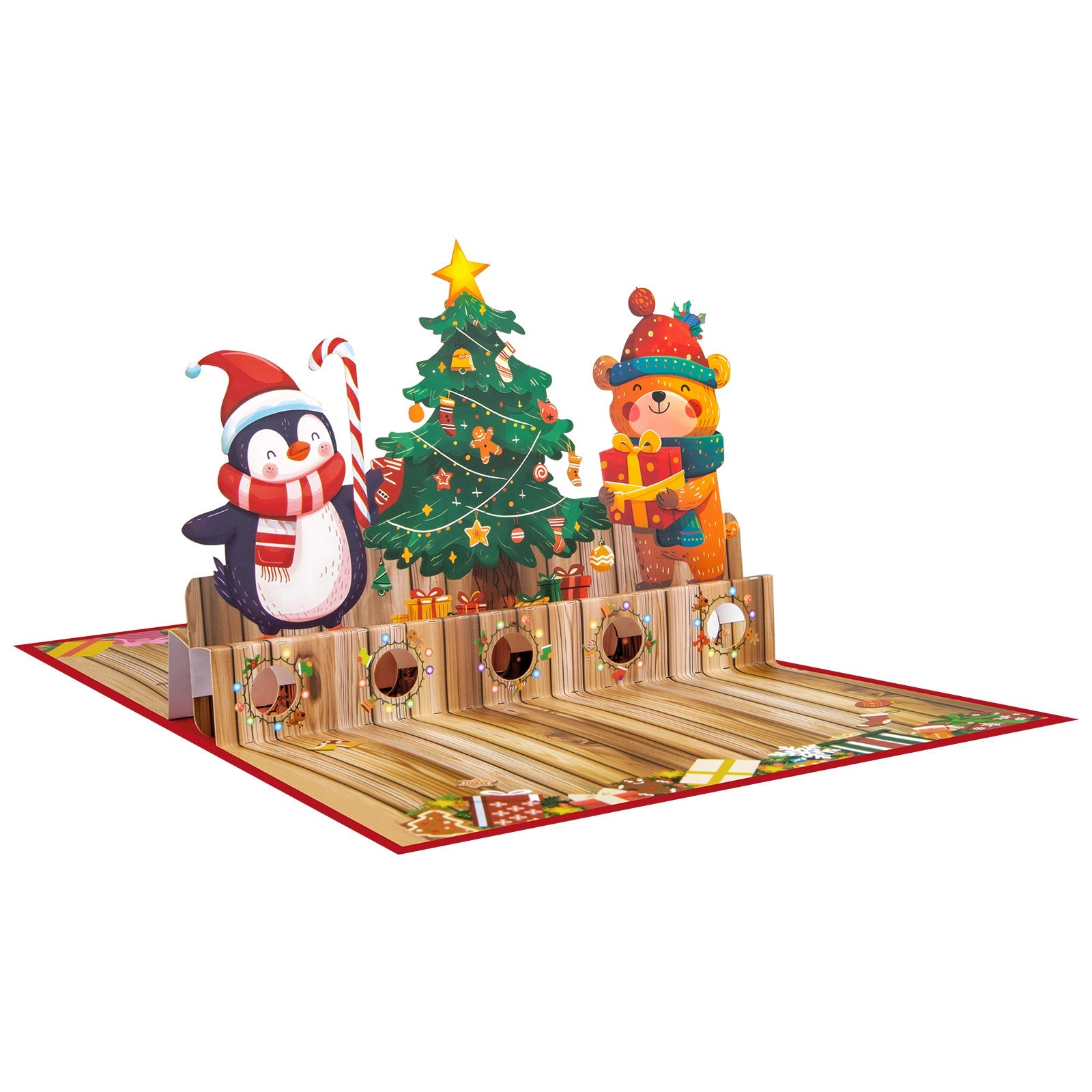 Pop-Up Christmas Money Gift Card - Holiday Money Holder Greeting Card with Envelope - 3D Christmas Tree Design for Cash Gifts and Seasons Greetings Magic Ants