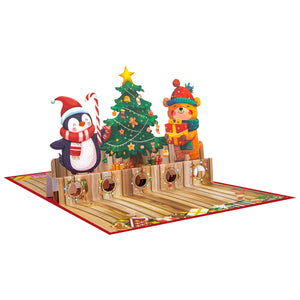 Pop-Up Christmas Money Gift Card - Holiday Money Holder Greeting Card with Envelope - 3D Christmas Tree Design for Cash Gifts and Seasons Greetings Magic Ants