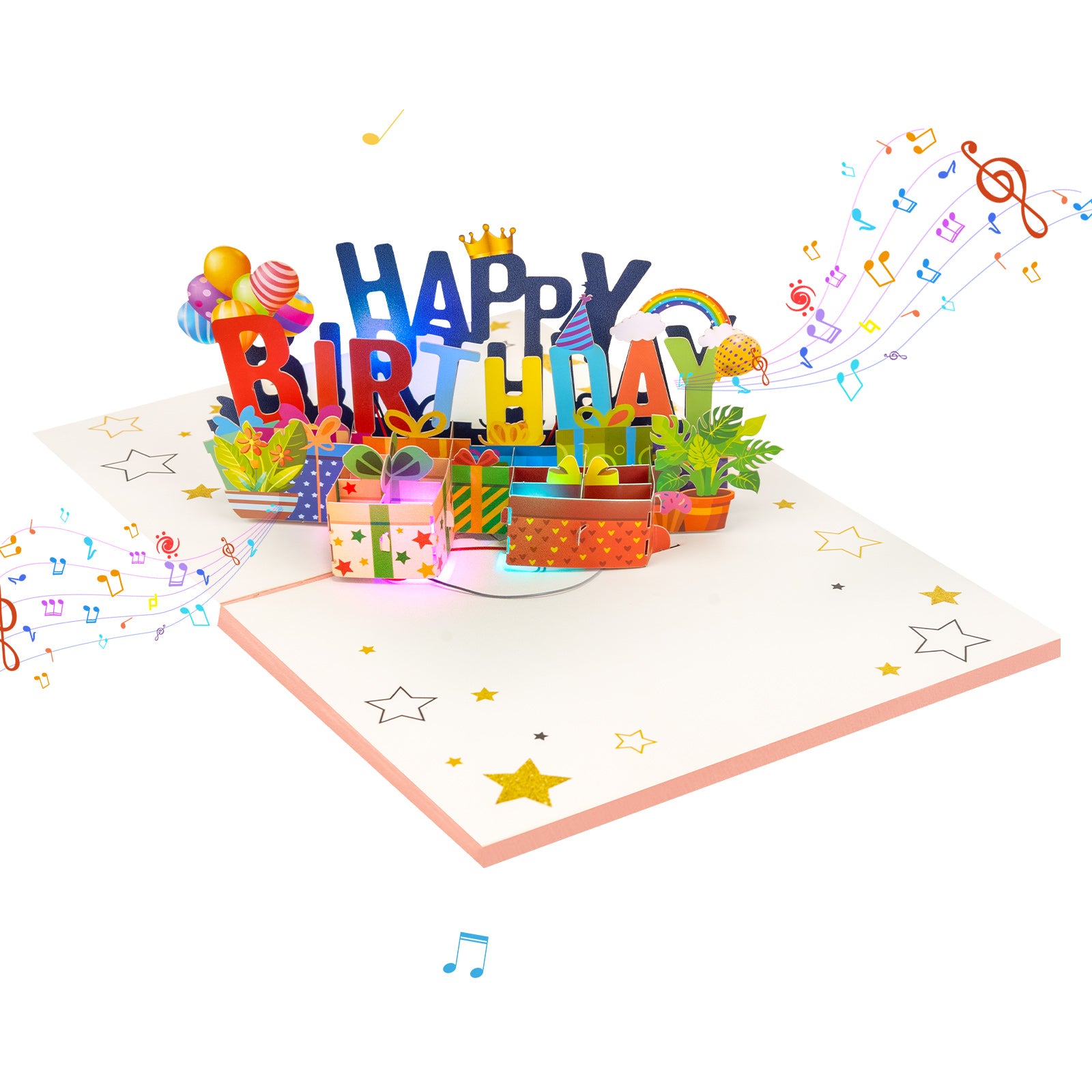 Green Plant 3D Musical Pop-Up Birthday Card