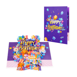 Happy Birthday Pop-Up Card | Gift Boxes and Balloons Design Magic Ants