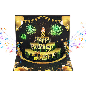 Elegant Musical Birthday Pop-Up Card Magic Ants