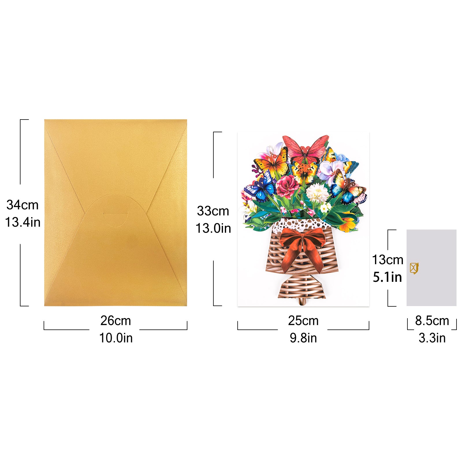 Butterfly 3D Pop-Up Card | Personalized Elegant Nature Greeting Card for Birthdays, Sympathy & All Occasions