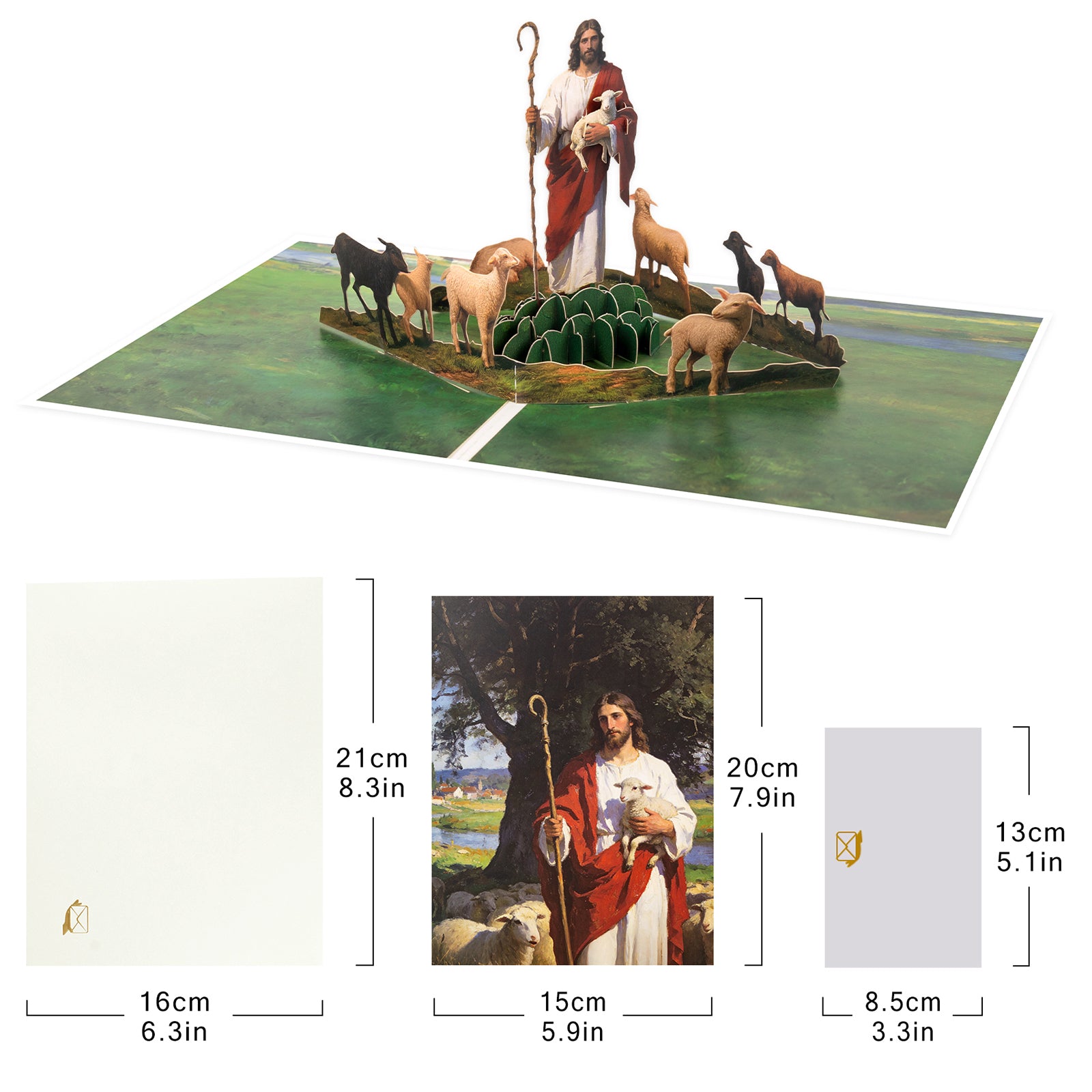 Jesus the Good Shepherd 3D Religious Pop-Up Card