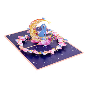 Romantic 3D Pop up Card for Valentine's Day | Moon with Dancing Couple Design | Perfect Gifts for Her Him Magic Ants