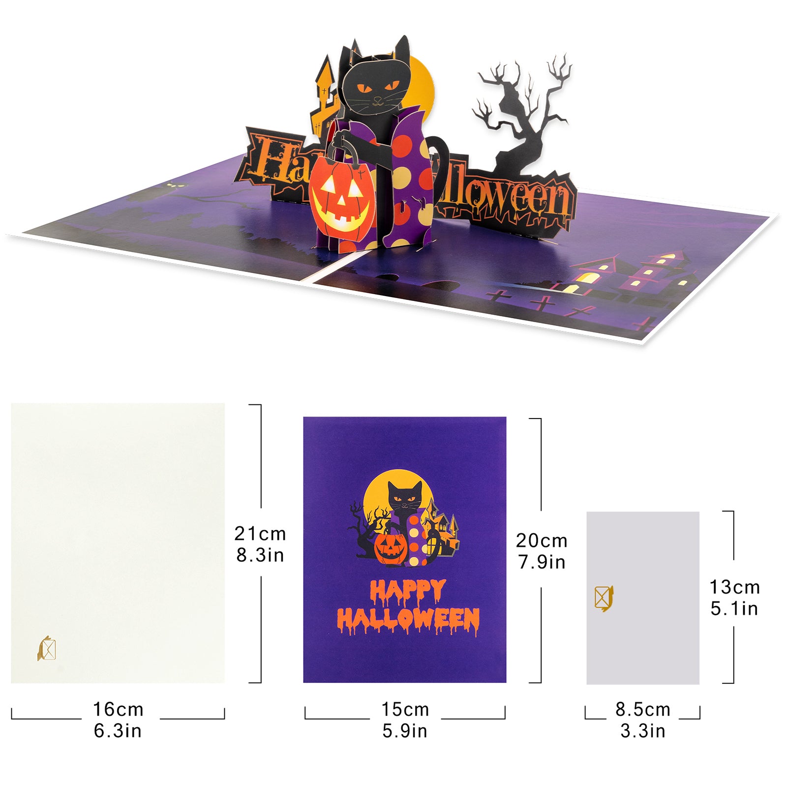 Halloween 3D Pop-Up Card | Personalized Spooky Greeting Card for Halloween Parties & Trick-or-Treat