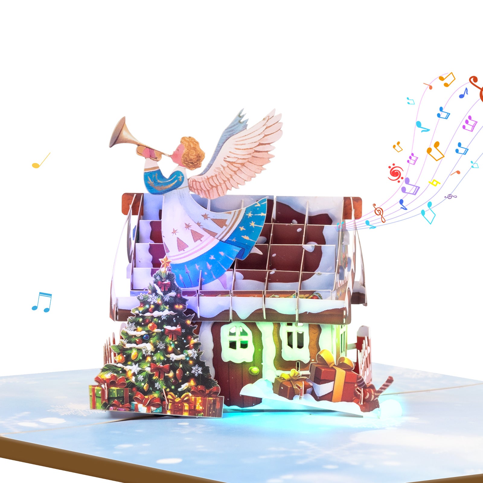 Angel Trumpet 3D Musical Pop-Up Christmas Card