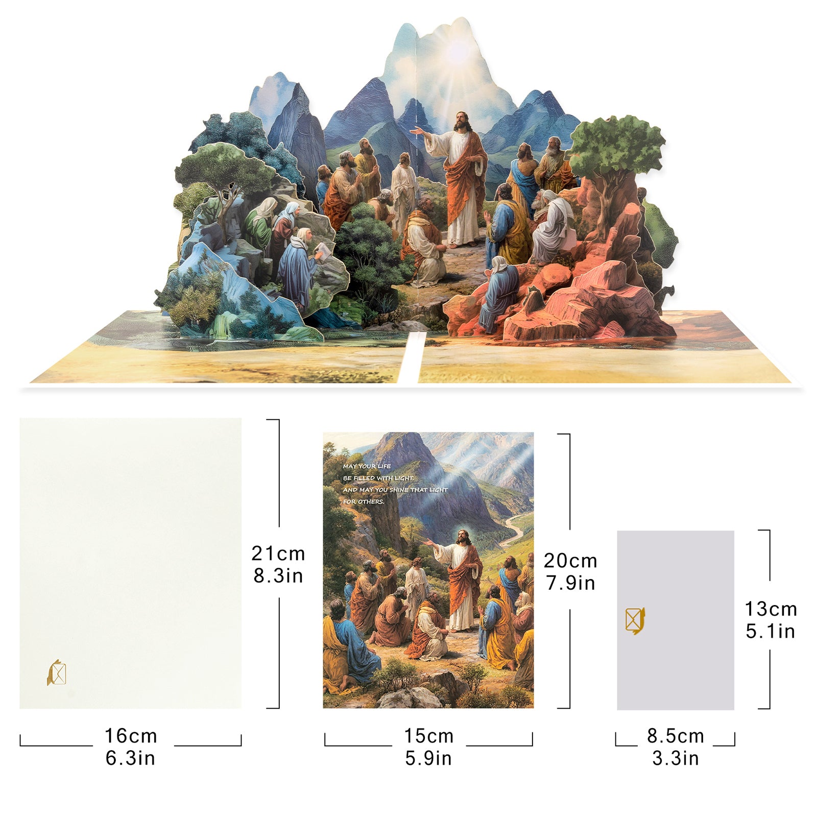 3D Pop-Up Religious Card - Shepherds Hear the Angels News