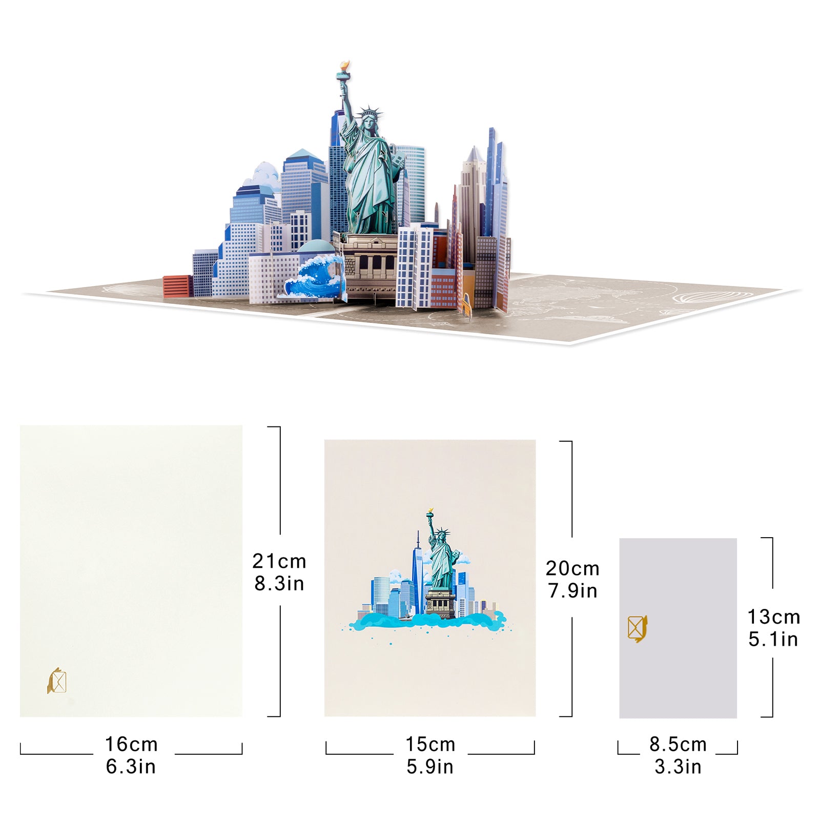 Statue of Liberty 3D Pop-Up Landmark Card